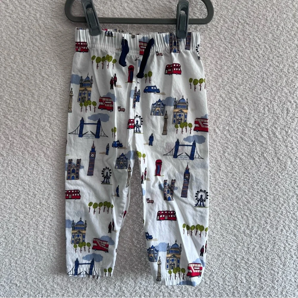 Marks & Spencer M&S Infant London 2 Piece Pajamas Matching Set Size 18-24 Months
